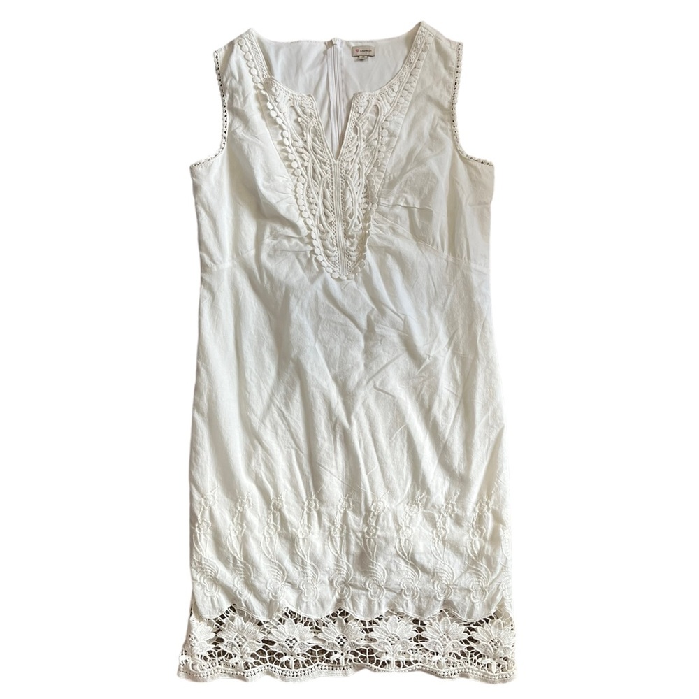 Anthropologie Daniel Cremieux White Sleeveless Dress